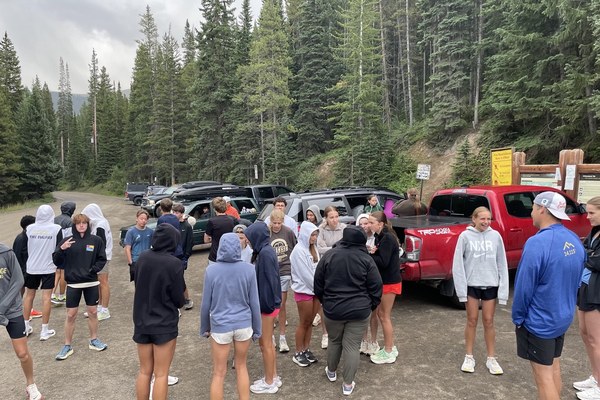 Palmer Ridge athletes gathering at altitude camp