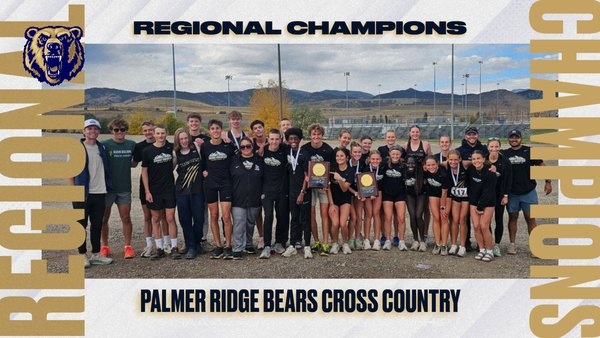 Palmer Ridge Bears cross country regional champions team photo