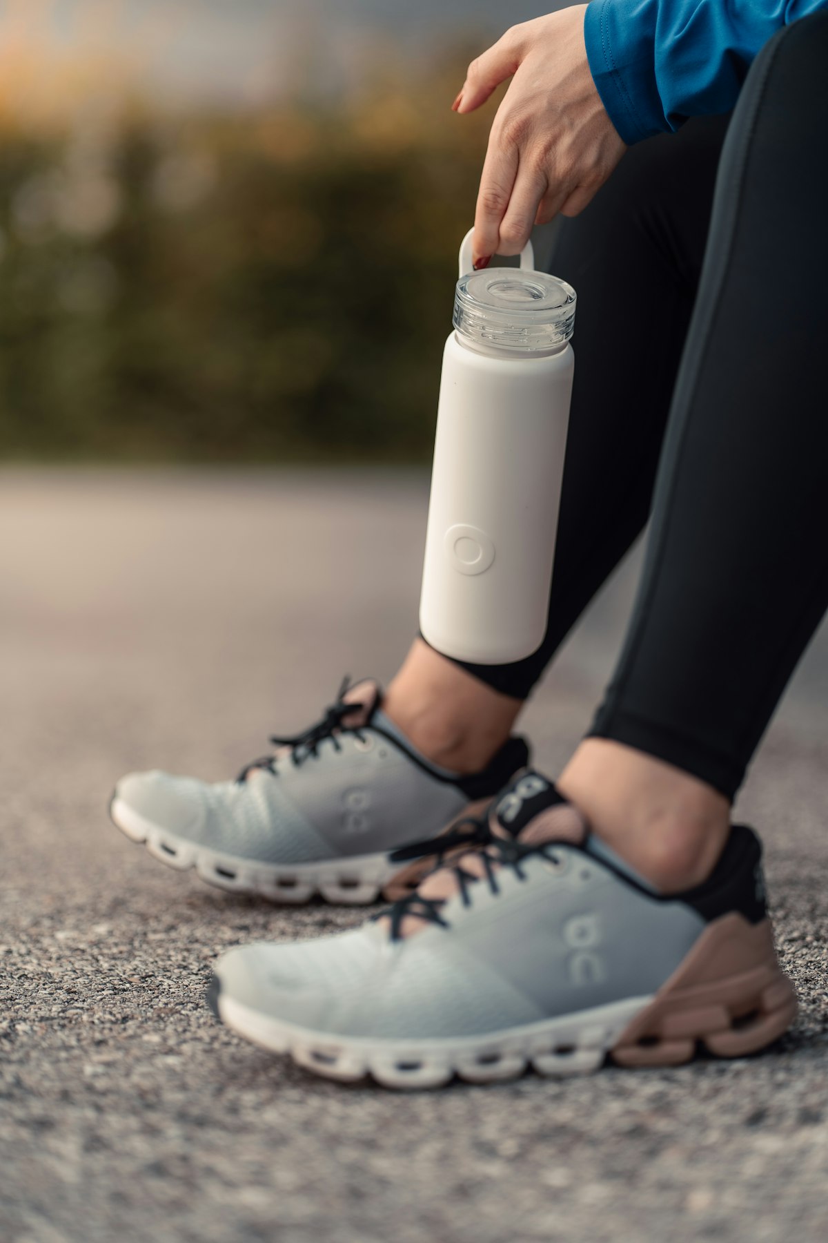 Water bottle for summer running practice